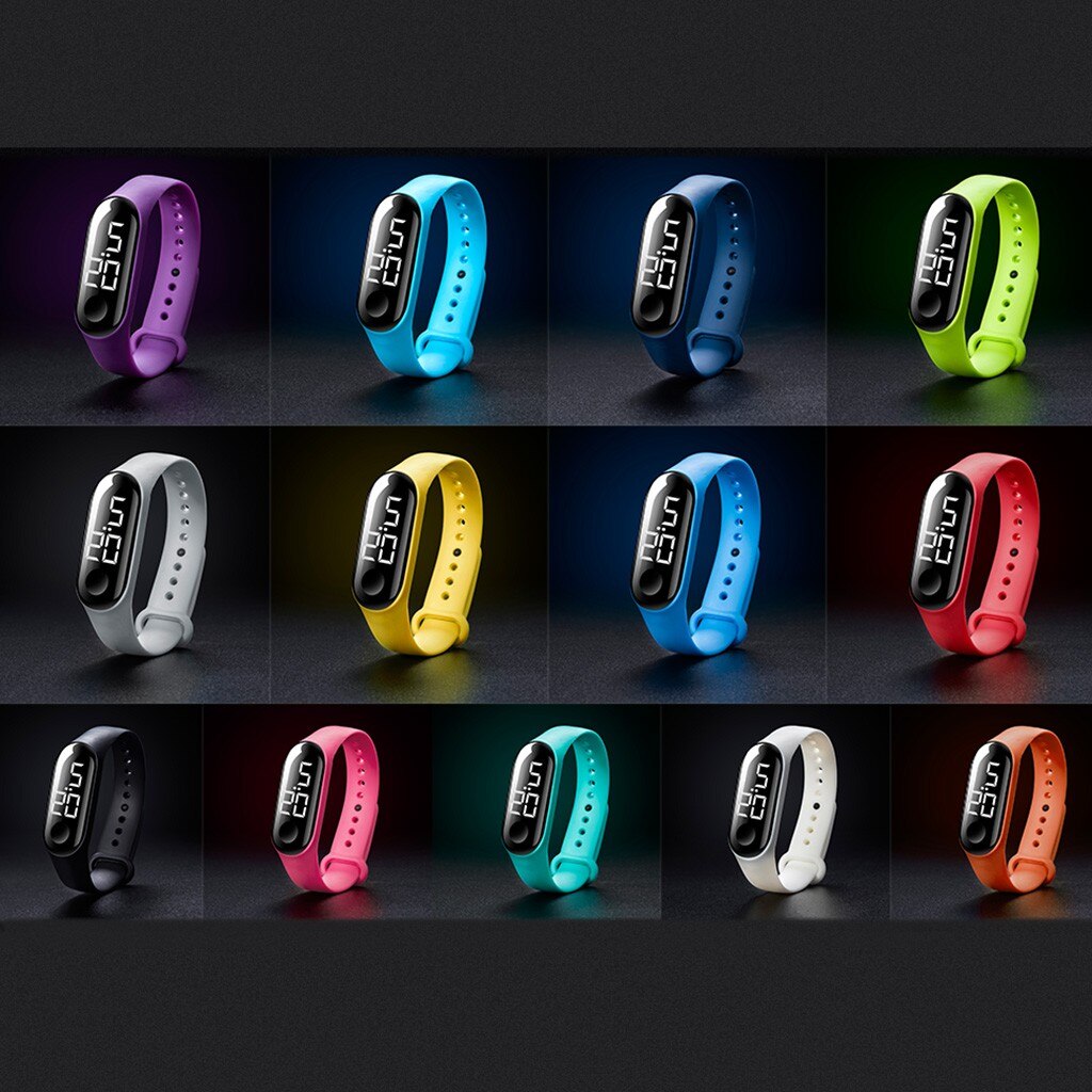 Digital Sports watch women men Sport watch Hand Ring Watches Led Sports Electronic Clock Bracelet Wrist Watch lover