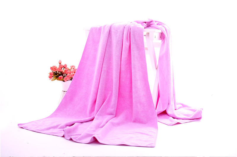 Toalla de baño de microfibra de 17 colores, toalla de playa 140*70cm 310g supersuave, lisa, para gimnasio, de secado rápido, para baño de adultos.: Morado claro