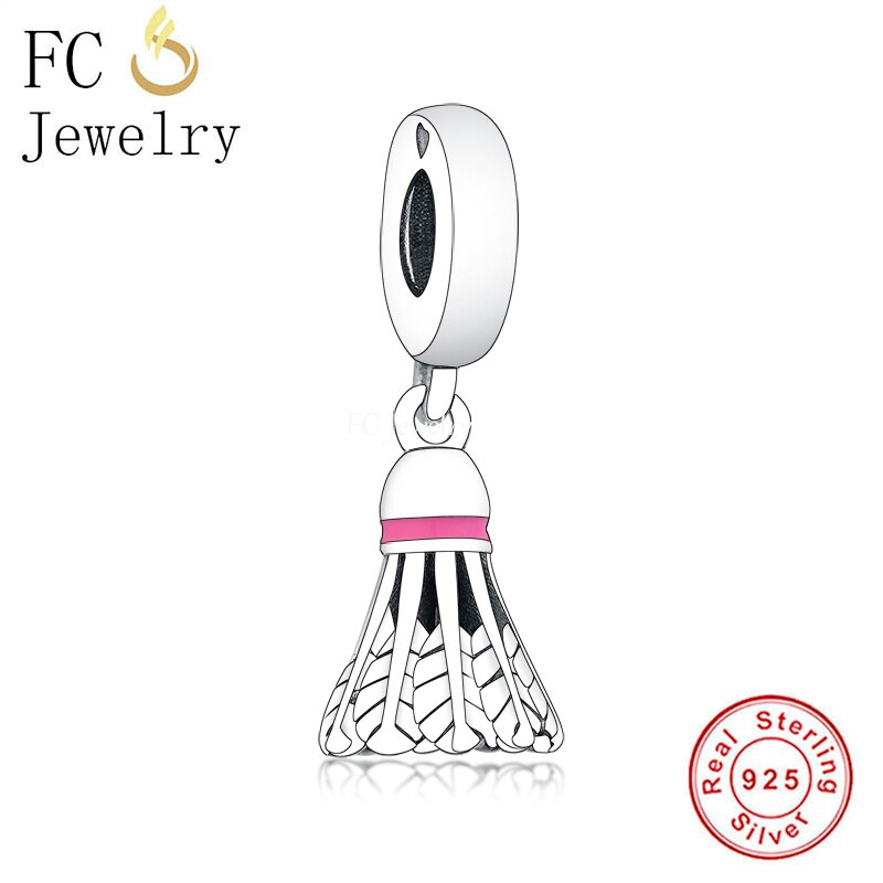 Fc jewelry passendes original-charm-armband mit 925 sterlingsilber-perlen in form eines tennisschlägers mit liebesmotiven, geeignet für damen.: Fc1594