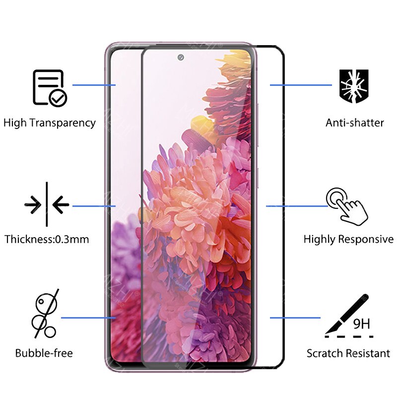 Case Voor Samsung S20 Fe Fan Editie Lite Cover Gehard Glas Op Galaxy S20 Fe 5G Veiligheid Beschermende Telefoon coque Accessoires
