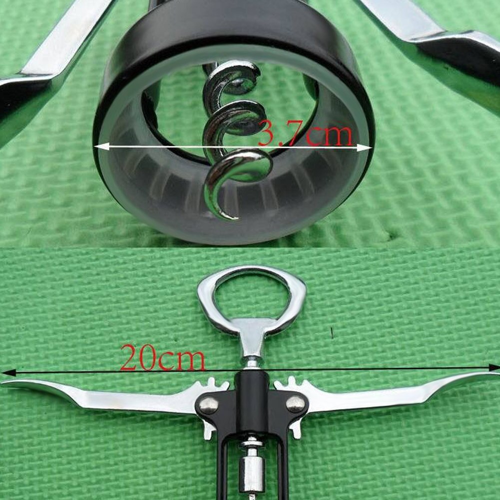 2 in 1 Corkscrew Wine Bottle Opener Manual Wine Cork Beer Cap Remover Kit for Bar Home L99