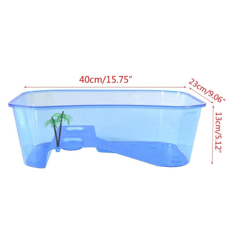 SaleReptile Vivarium Box Turtle Tortoise Habitat with Basking Ramp Aquarium Tools