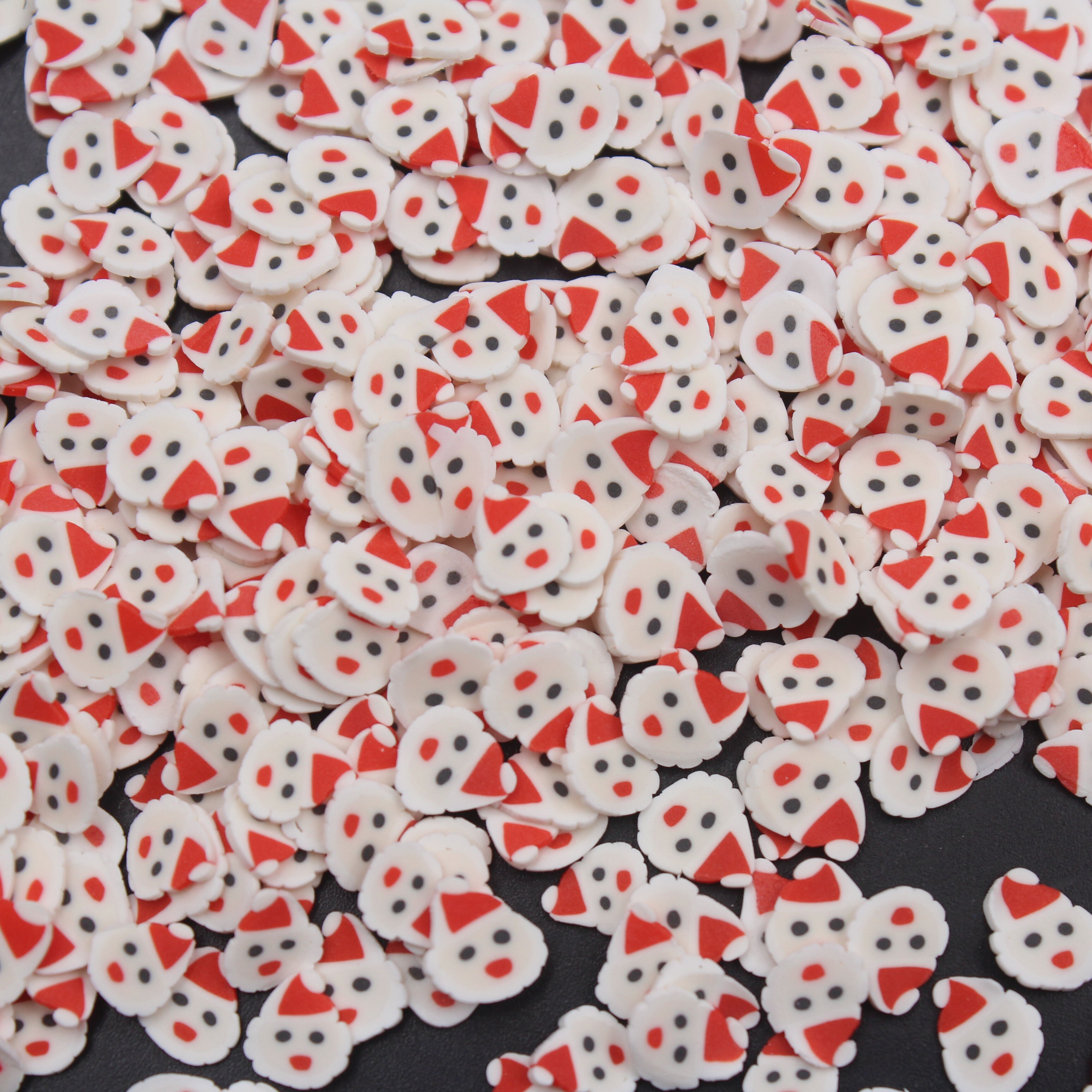 100g/ parti polymer lera snögubbe skivor julstänk mjukt keramik för juldekoration diy fyllmedel tillbehör
