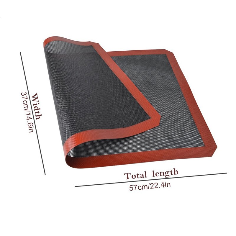 3-- delige siliconen holle bakmat, hittebestendige mat voor het bakken van koekjes, ademende bakmat van glasvezel