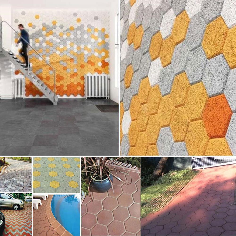 Concrete Molds Pave Garden ReusableDIY Plastic Paths Maker Concrete Stepping Stone Cement Mould Brick Molds Garden Stone Road