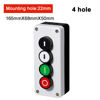 Arrow symbol indicates start and stop self-reset Momentary Waterproof button box switch emergency stop industrial control box: 4