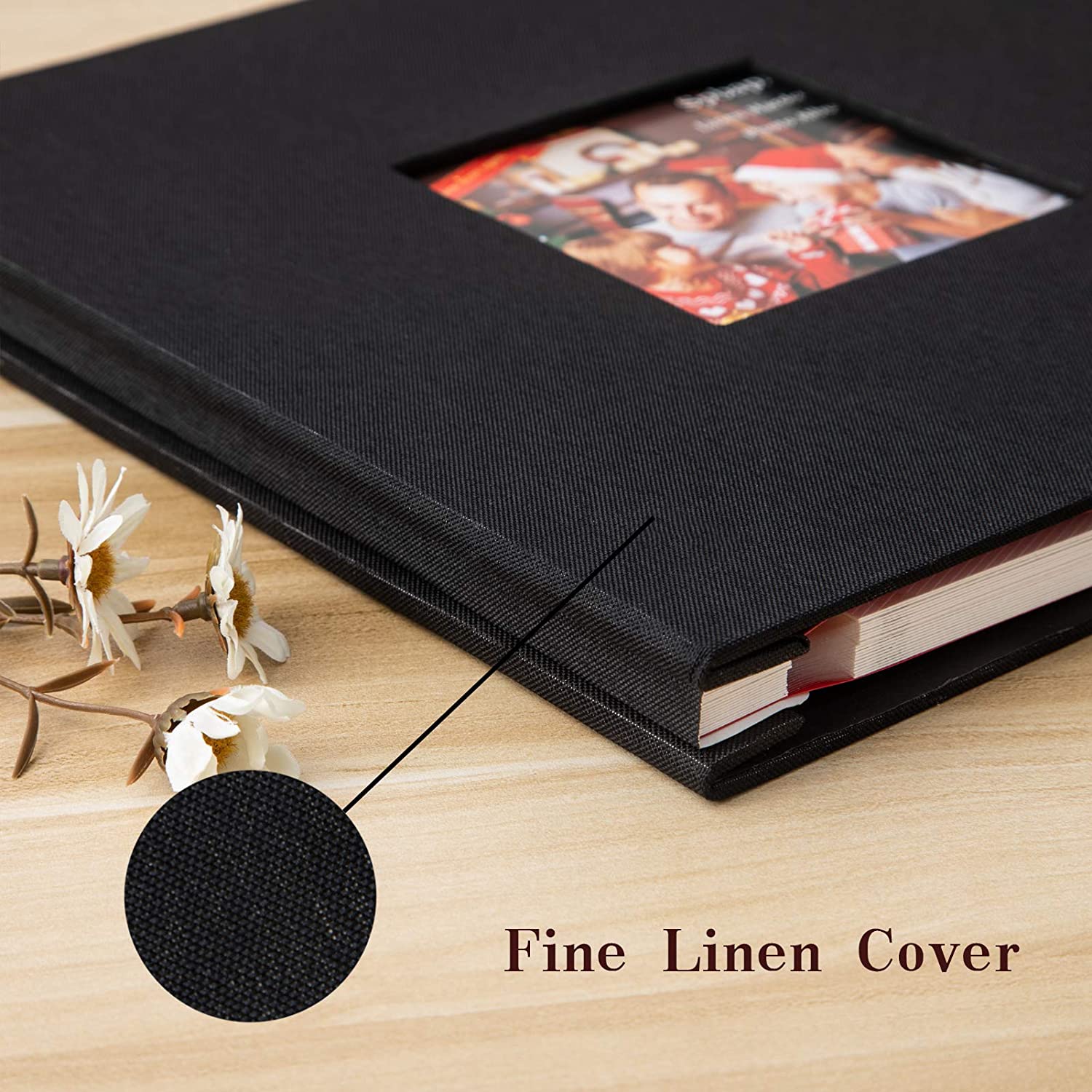 16 Inch 40 Pages Linen Cover DIY Photo Album 3x5 4x6 5x7 8.5x11 Photo Album Sticker Photo Album Big Family Photo Album