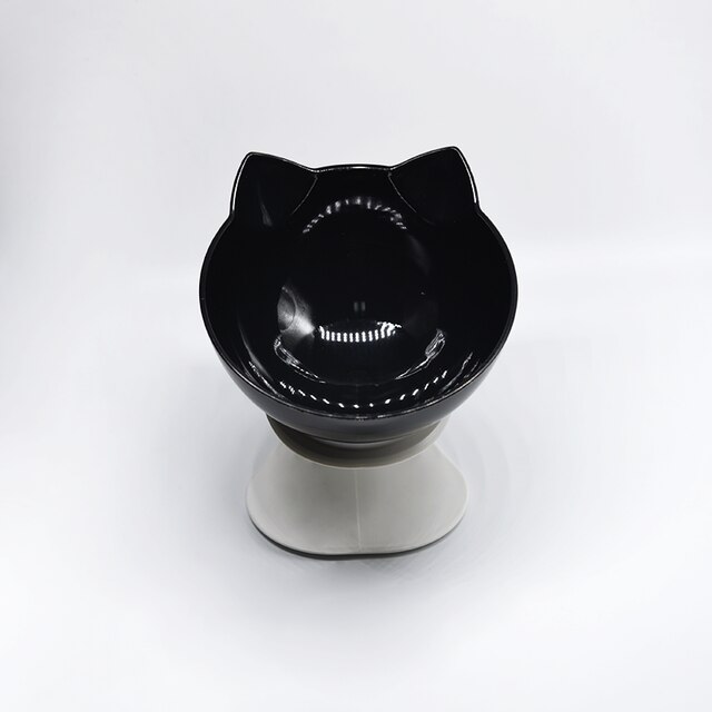 Zwart-witte kattenbak, hondenbak, dubbele bak, kattenvoerbak, hondenbak, drinkwaterbak, katten- en hondenbenodigdheden: 1