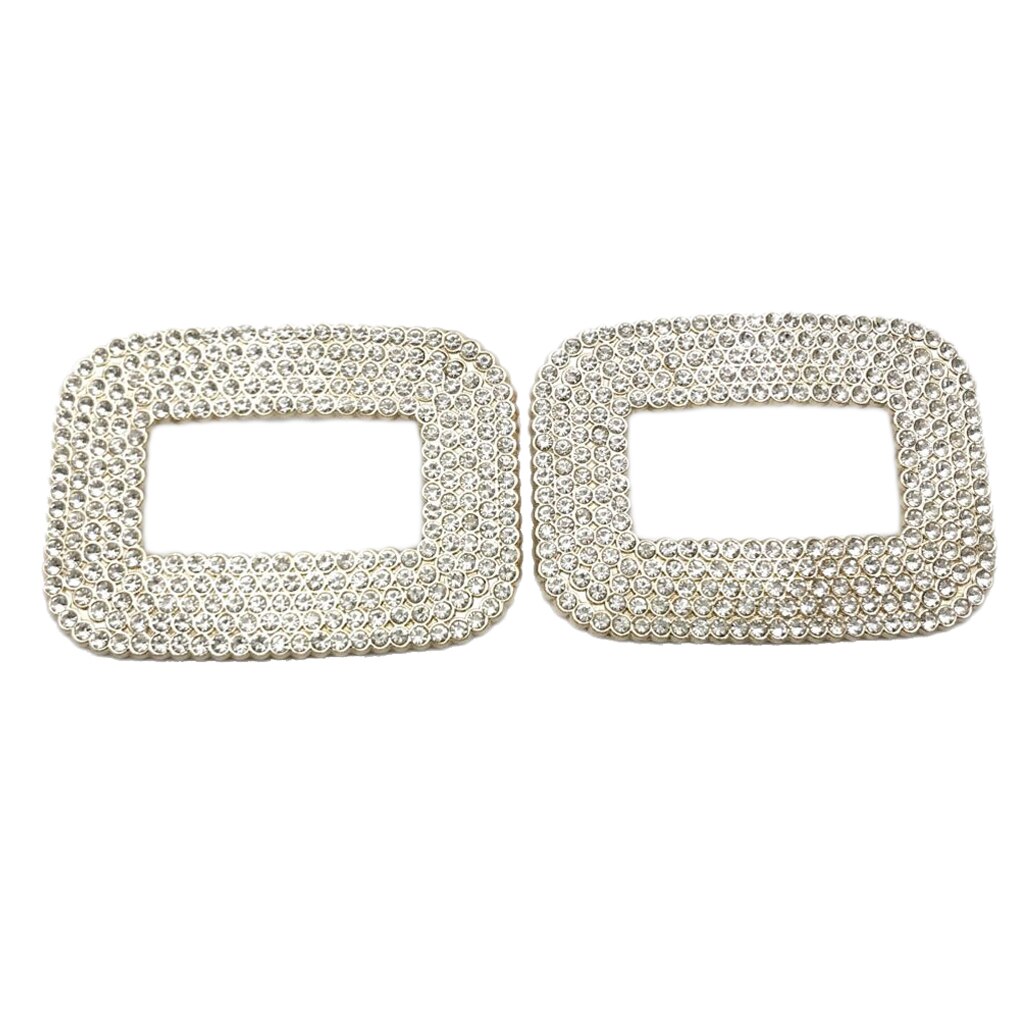 2 uds. De broches de cristal para zapatos, Charms, hebilla, accesorios de decoración para zapatos de novia para mujer
