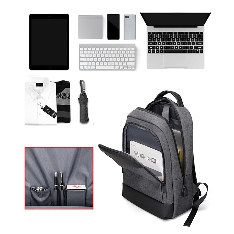 Rugzak Voor Mannen Multifunctionele Business Waterdichte Oxford Doek Tas Voor Laptop 15 6 Usb Opladen Casual Rugzak Mans