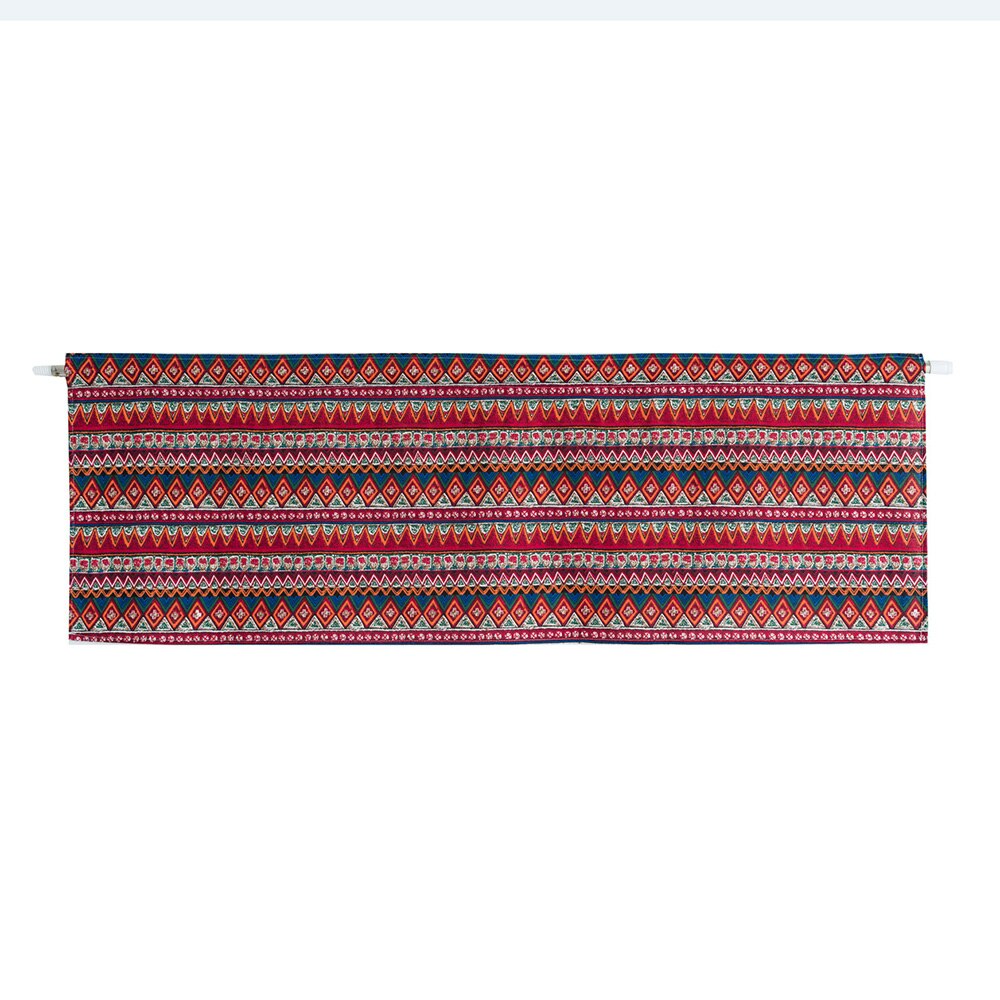 Volant blauw bloemenprint verduisterend gordijn gordijnstof korte semi-transparante gordijnen roede zak raamgordijnen 18 " x59 "