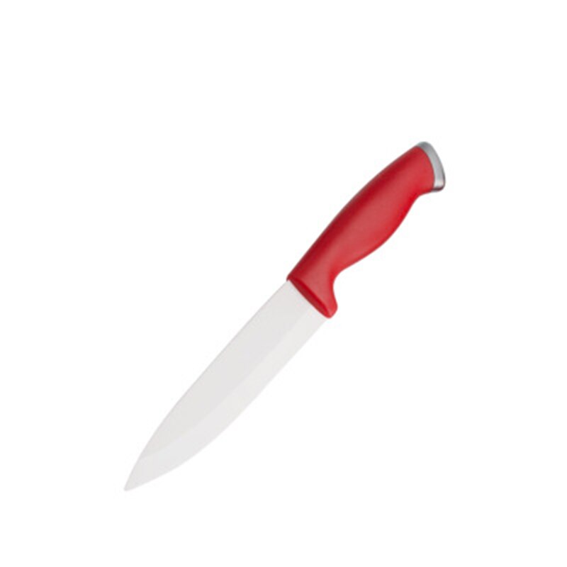 Keramische Messen keukenmessen 3 4 5 6 inch koksmes Baby extra voedsel mes wit zirconia blade Rood handvat: 5 inch