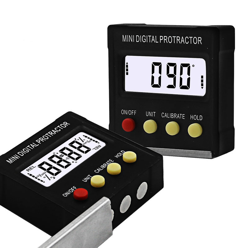 4*90 Degree Mini Digital Protractor Inclinometer Electronic Level Box Magnetic Base Measuring Tools