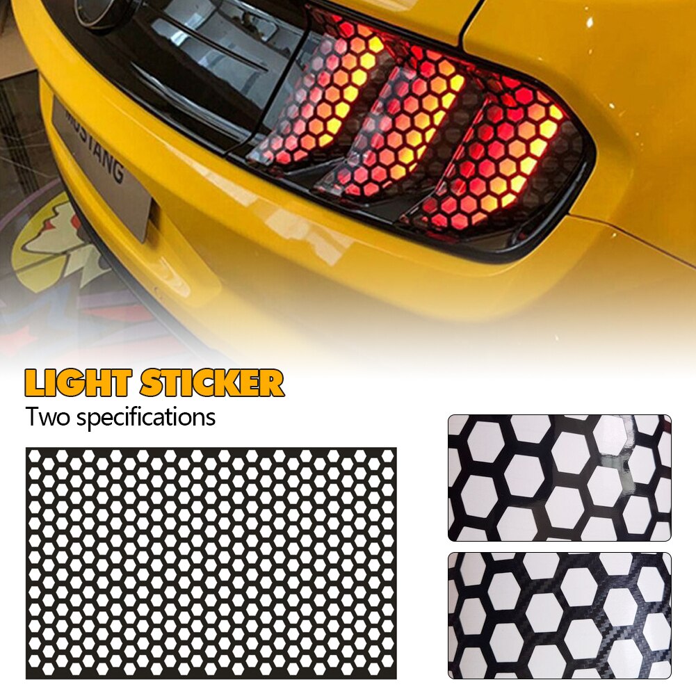 Universele Auto Achter Achterlicht Stickers Honingraat Sticker Waarschuwing Tape Vinyl Film Reflecterende Verlichting Decal Exterieur Accessoires