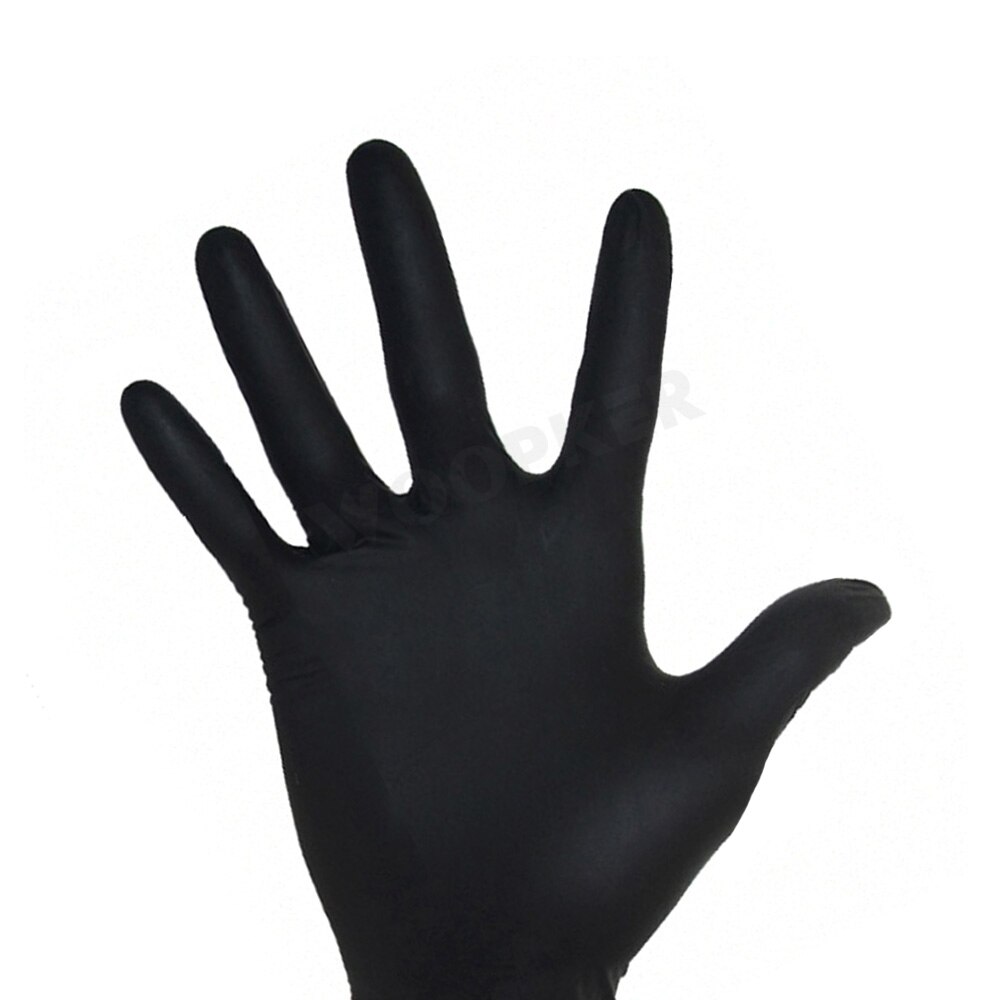 100 stk engangs sorte latex handsker rengøring arbejde vask laboratorium gummi latex beskyttelseshandske