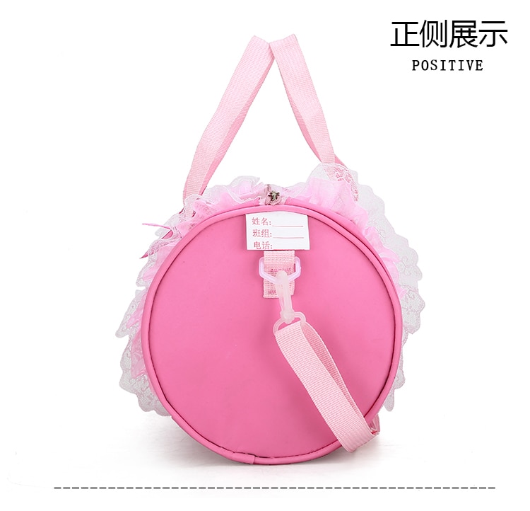 Purple Girls Embroidery Canvas Ballet Bag for Girls Pink Ballet Handbags for Children Ballet Shoes Shoulder Bag Kid Dancing Bags