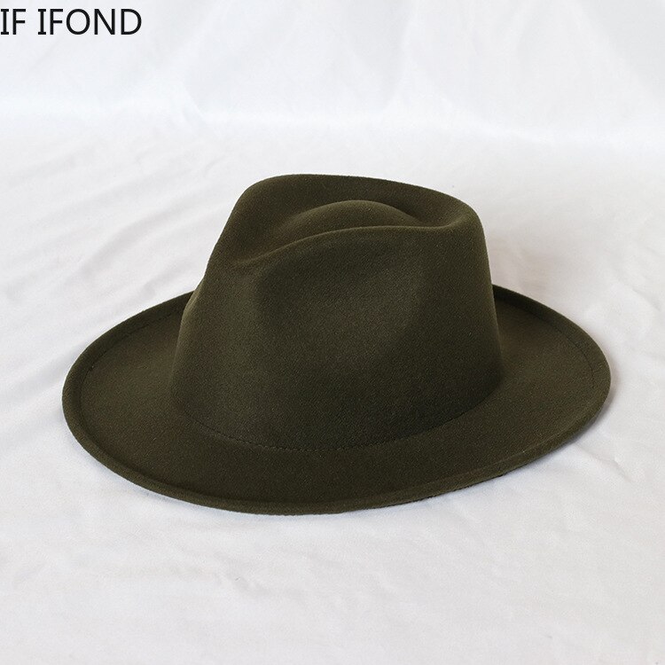 2022 nuovi cappelli fedora in feltro stile britannico per uomo donna cappello a tesa corta trilby abito formale cappello signore jazz cappelli