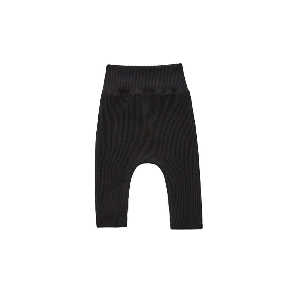 0-36M Baby Meisje & Jongen Leggings Kinderen Katoen Solide Kleur Regelmatige Mid Elasic Taille Leuke Broek: Black / 24M