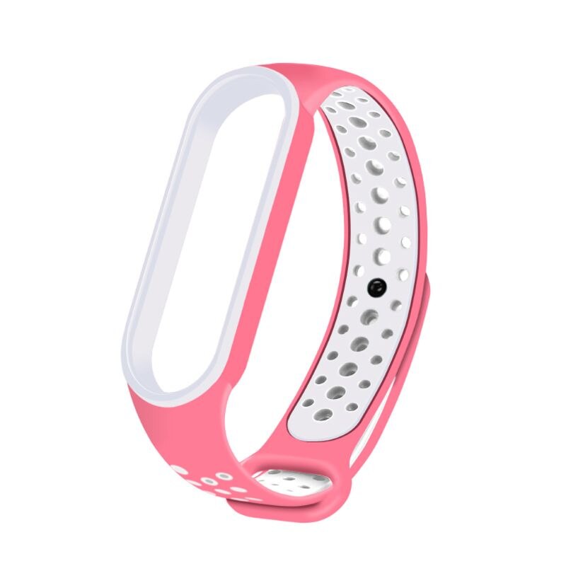 Vervangende zachte siliconen polsband met driekleurige horlogeband voor de xi-aomi mi band 5 slimme armband