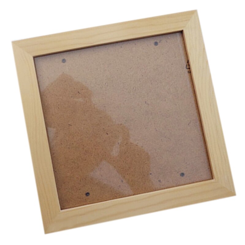 Kwadratowa gruba sosna drewniana ramka na zdjęcia ramka na zdjęcia na ścianę (kolor drewna, 6 Cal)