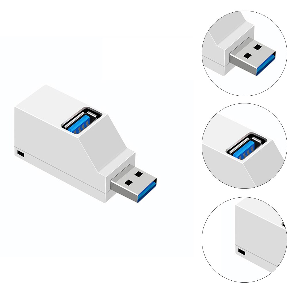 Universal Mini 3 Ports USB 2.0/3.0 Hub Laptop PC High Data Transmission Speed USB Splitter Adapter Multi-port USB Hub