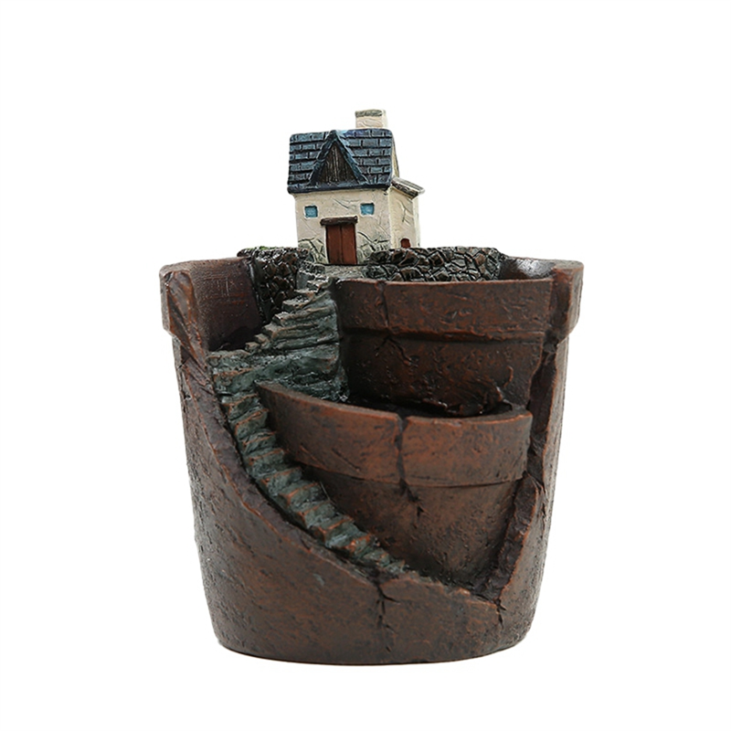 Y51A-hangende tuin ingemaakte micro-landschap vlees plantenpotten klein huis tuindecoratie hangende pot D