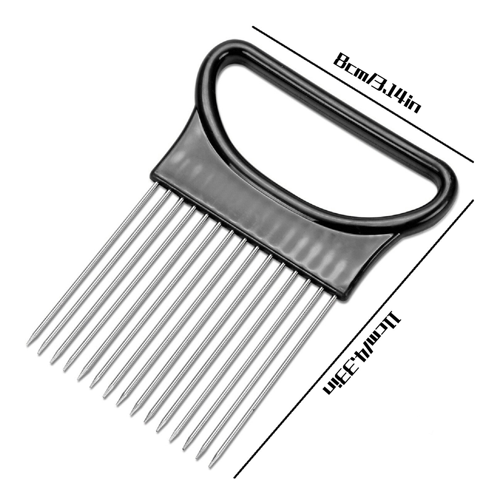 Food Slice Assistant Vegetable Holder Stainless Steel Onion Cutter Onion Chop Fruit Vegetables Cutter Slicer Tomato Cutter: C