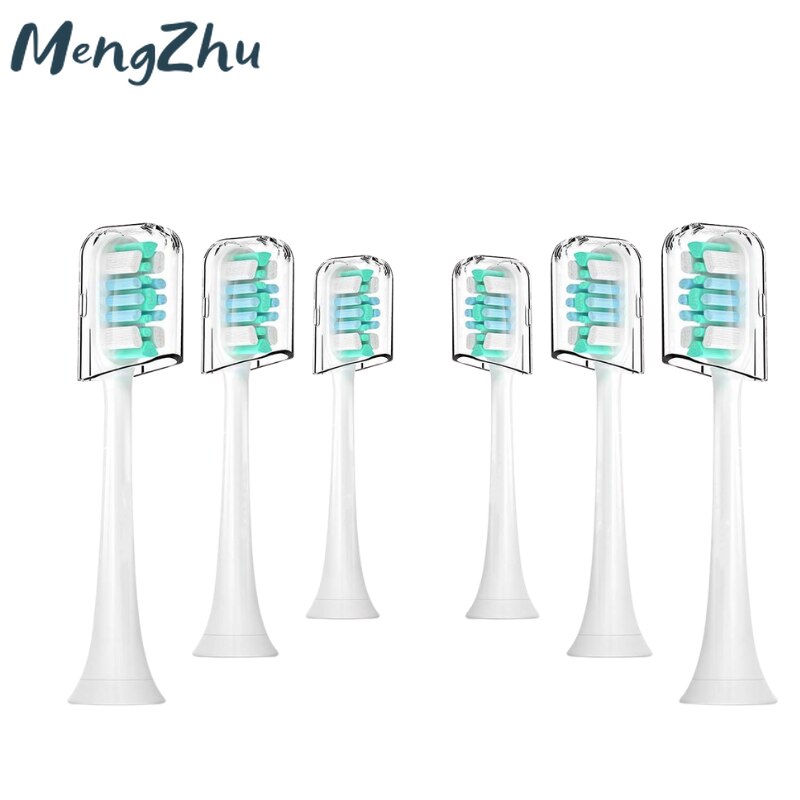 6pcs Toothbrush Heads for HX3 HX6 HX9 Series, Fit Plaque Control, Gum Health, FlexCare, HealthyWhite, Essence+ EasyClean