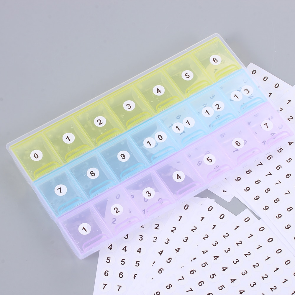 10 Sheet Distinguish Label Stickers Self-Adhesive Blank Number Package Tag Diamond Painting Vintage Stickers Sewing Accessory