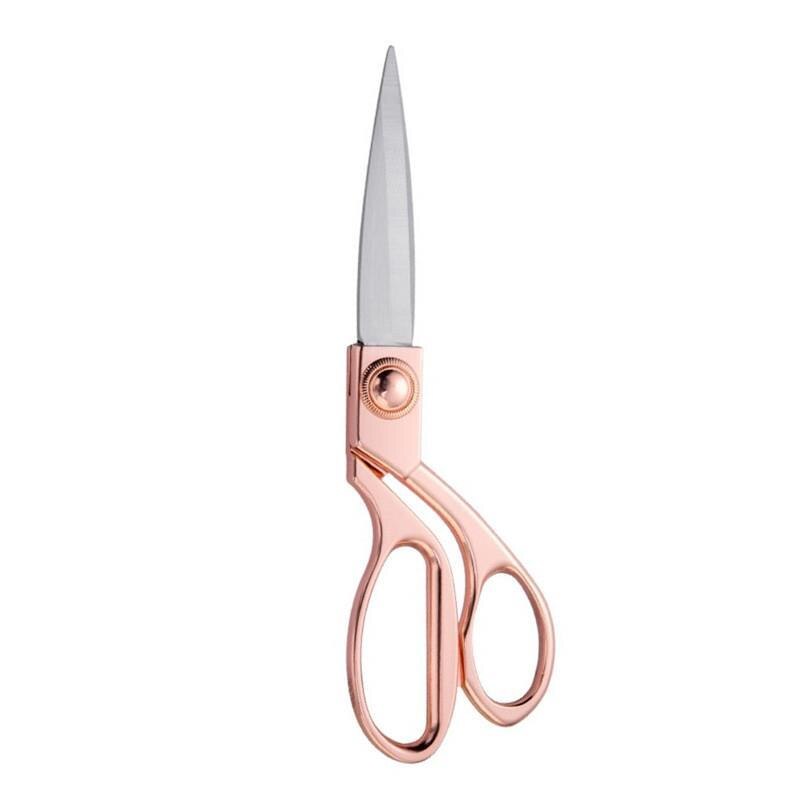 Tijeras profesionales a medida de acero inoxidable, accesorios de costura: Rose Gold-26.6cm