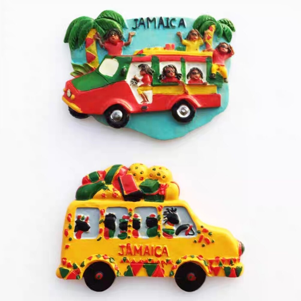 North America Jamaica 3D Fridge Magnets Tourist Souvenir Decoration Articles Handicraft Magnetic Refrigerator Collection