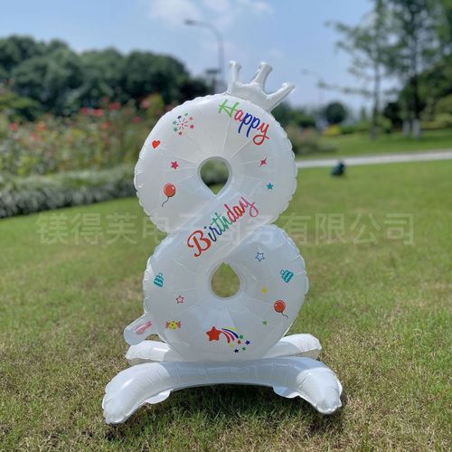 32Inch Foil Birthday Balloons Helium Standing Number Balloon 0-9 Happy Birthday Wedding Party Decorations Shower Figures Globos: Deep Sapphire
