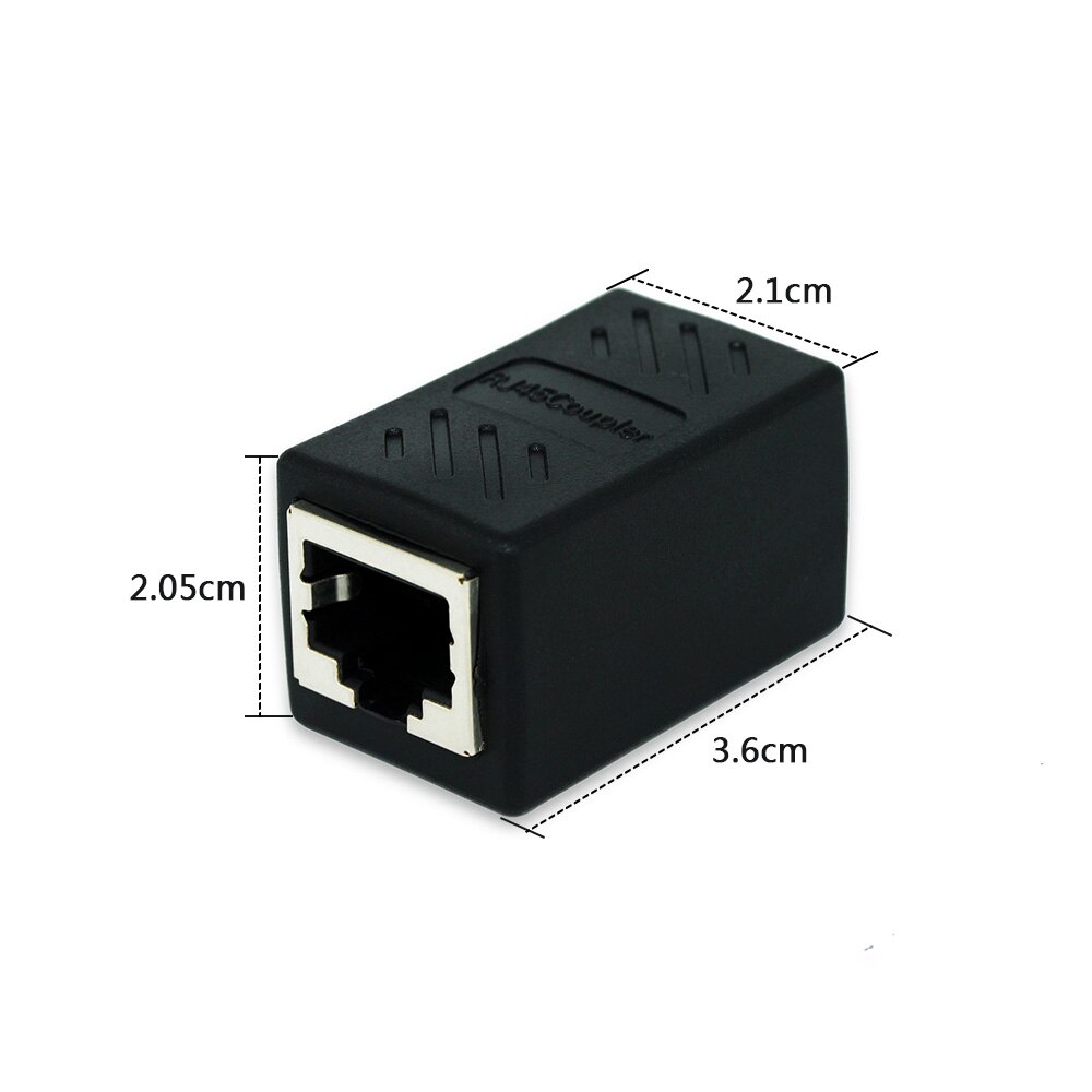 RJ45 Femmina A Femmina Porta di Rete LAN Ethernet divisore Connettore Testa di Trasferimento RJ45 Adattatore Accoppiatore gatto5 gatto6 Sockt