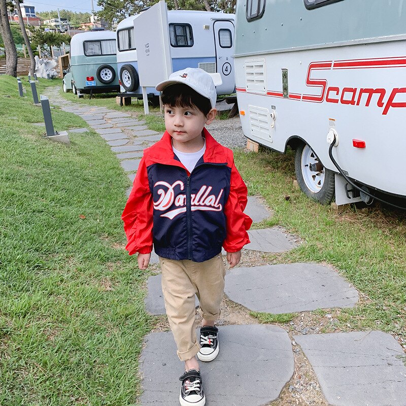 Abrigo rojo de primavera y otoño para niño, traje para niño, para adolescentes, ropa de de talla grande