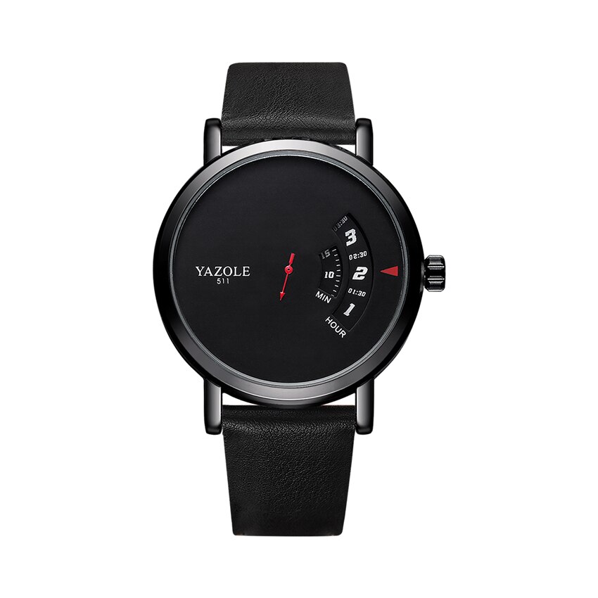 YAZOLE Mode Polshorloge Voor Mannen Waterdichte Hollow Quartz Horloge Mannen Casual Sport Horloge Montre Homme Relogio Masculino: 511black