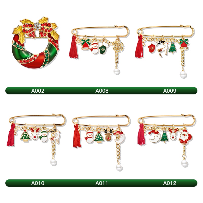 Misananryne Mooie Mode Jaar Kerst Laarzen Broche Kerstman Schoenen Vervoer Strass Broche Sieraden