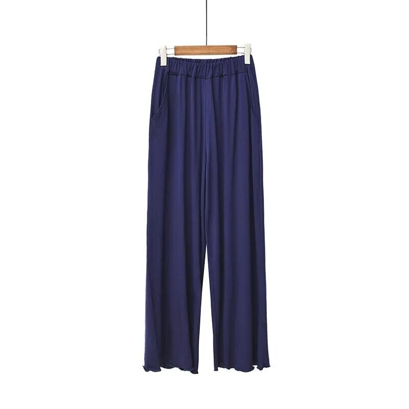 Herfst winter dames slaapbroek elastisch comfort modal pyjamabroek dames losse plus size slaapbroek wijde pijpen broek