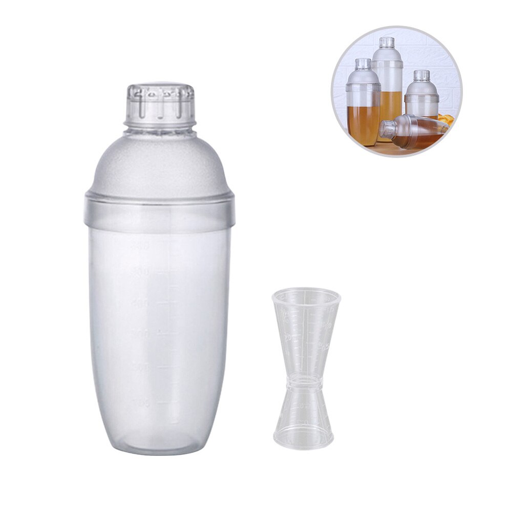 2 st transparent praktisk vin shaker mjölk te kopp klar bar shaker pc harts potten mixer kopp för hem