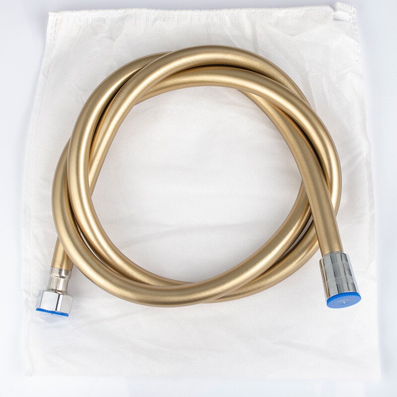 Shower Hose Pipes Fittings Shower Holder Water Pipe For Bath Stainless Steel Shower Head Bathroom Accessories: 1.5m PVC-gold