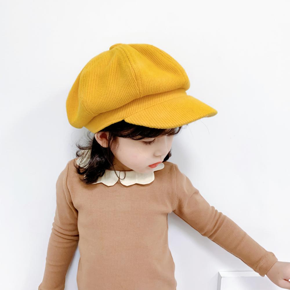 Boina con visera de otoño-invierno para niños y niñas, gorra con visera, gorra con visera, tapa panadera, sombreros octogonales de pintor