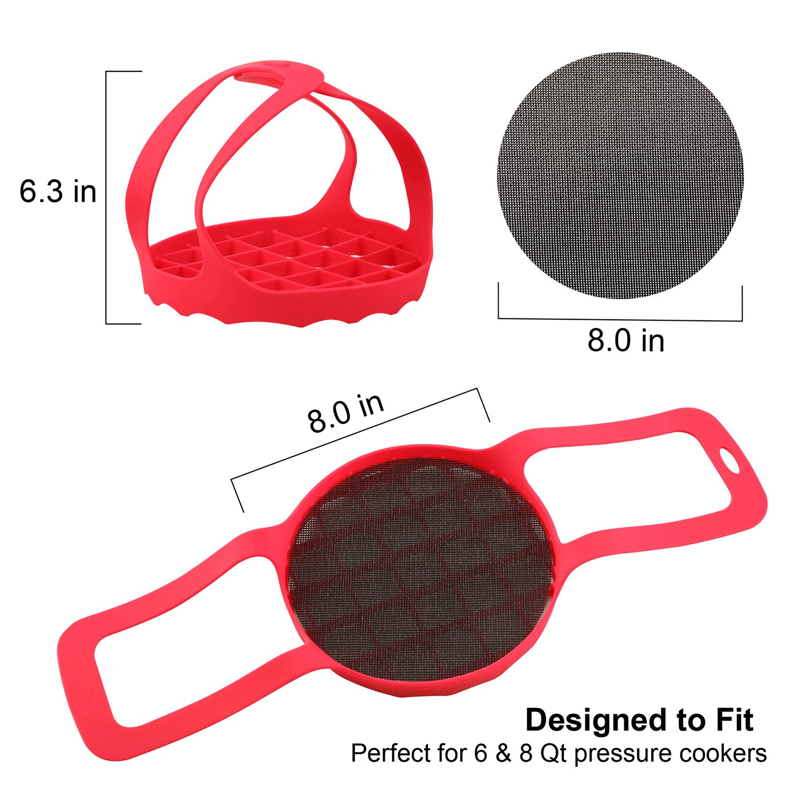 Silicone Trivet Sling Lifter For Pressure Cooker Bakeware Multi-functional Cooker Heat Resistant Egg Steamer Rack