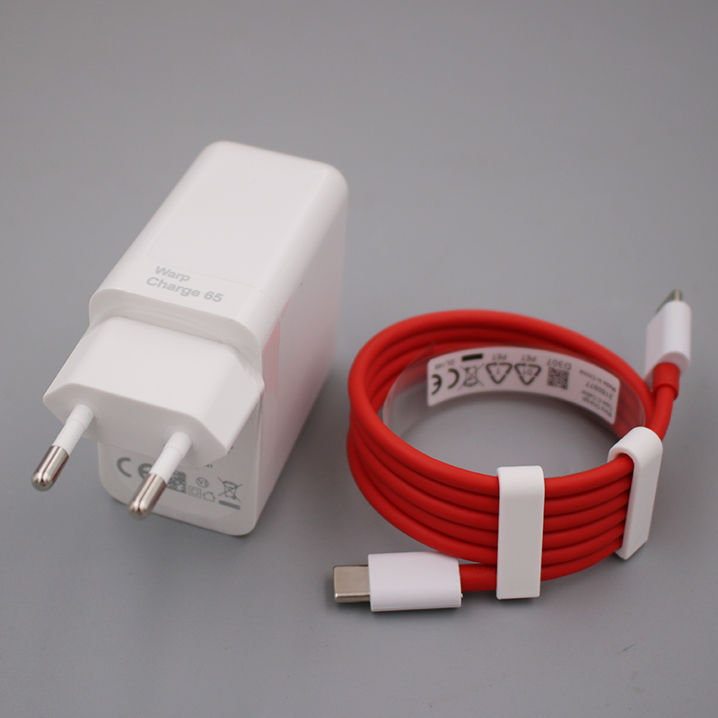 Chargeur 65W pour Oneplus, charge rapide, adaptateur ue/US, câble de Type C vers Type C pour One Plus 9 Pro 9R 8T 8 7T Pro Nord N10 N100: DE