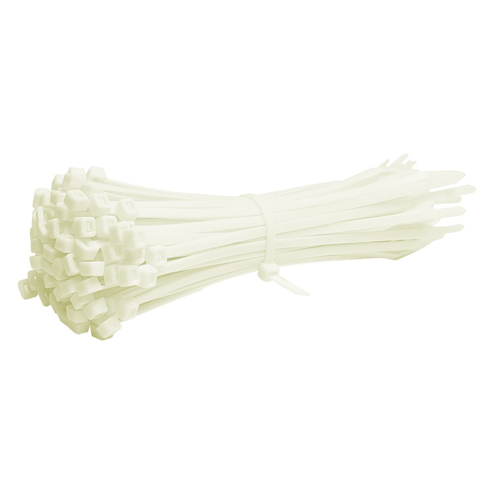 Self-locking plastic Nylon Zip Premium Ties Tie Wraps Ties Strong Extra Long All Sizes & Colours strap nylon cable tie set: White 