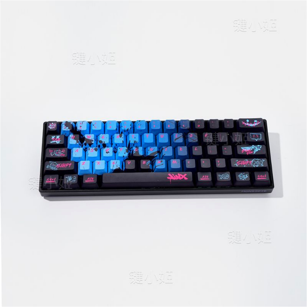 Jinx Personality Key Cap Set PBT 137 Key Gaming Key Cap for 60/84/98/108 Mechanical Keyboard Profile MX Switch
