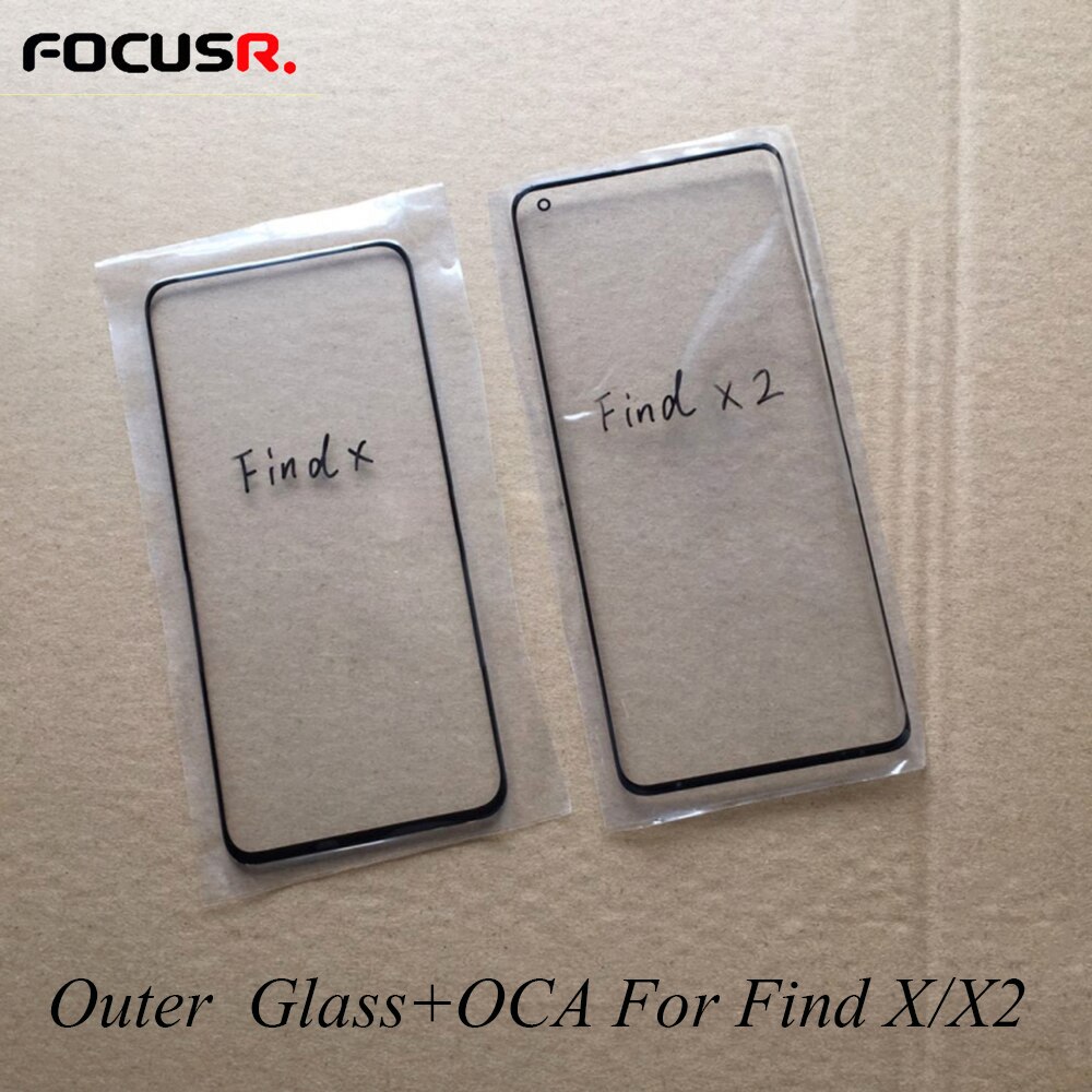 2in1 Glas + Oca Lcd-scherm Outer Glas Vervanging Met Oca Voor Oppo Findx FindX2 Mobiele Telefoon Touch Panel Met oca