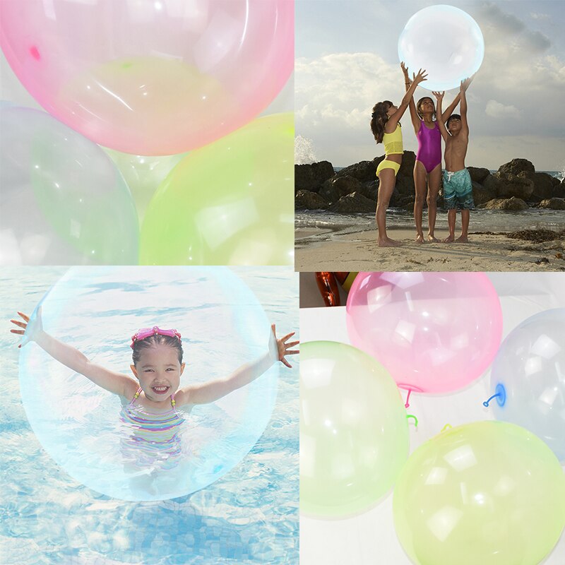 S M L taglia bambini Outdoor Soft Air riempito con acqua Bubble Ball Blow Up Balloon Toy Fun Party Game grandi regali