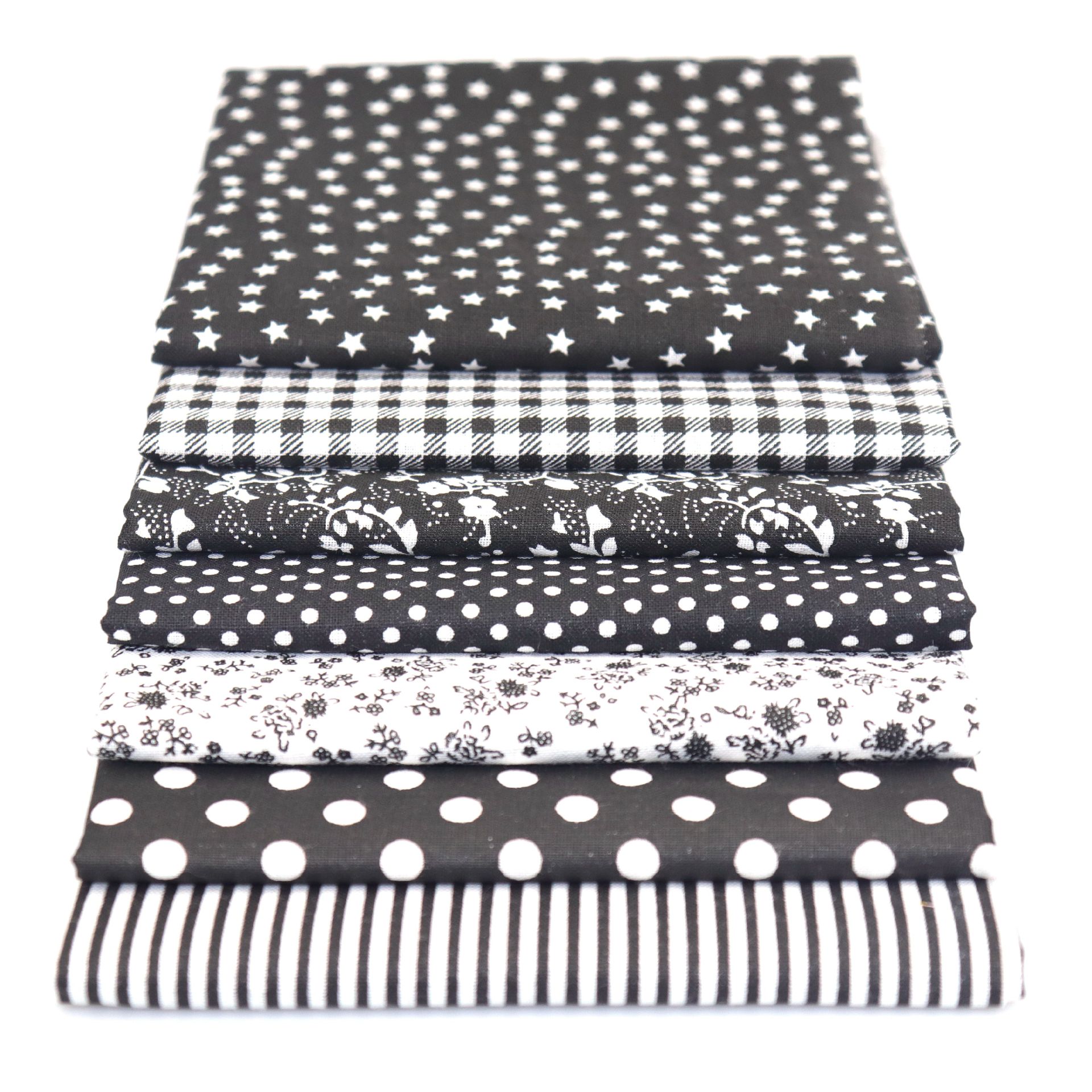 25*25Cm Or 50*50Cm Cotton Fabric Printed Cloth Sewing Quilting Fabrics For Patchwork Needlework DIY Handmade Accessories: Black / 50cmx50cm