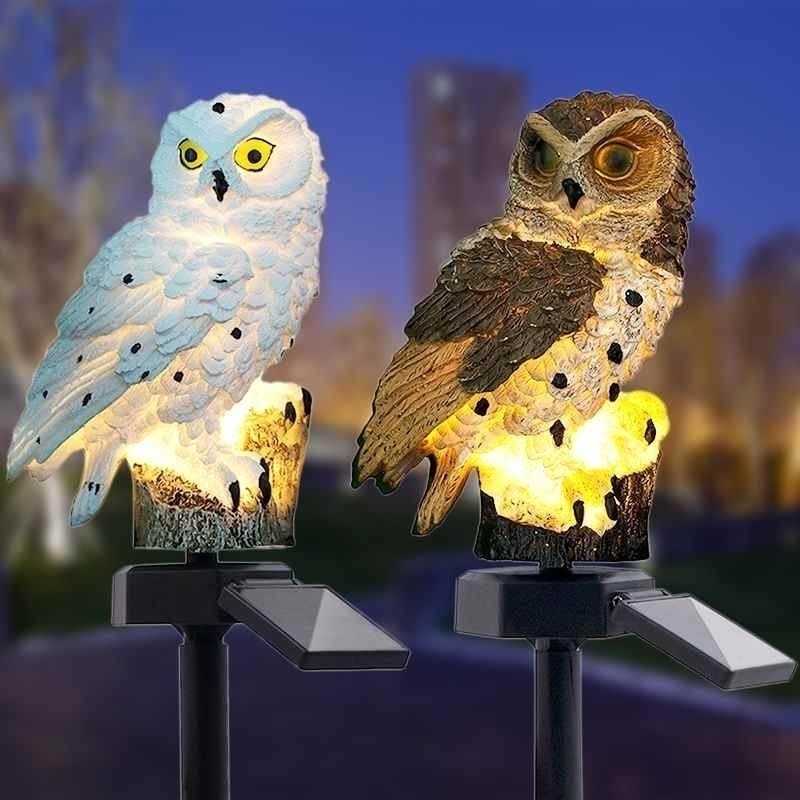 1Pc Waterproof Solar Power LED Light Garden Path Yard Lawn Owl Animal Ornament Lamp Outdoor Decor Garden Statues