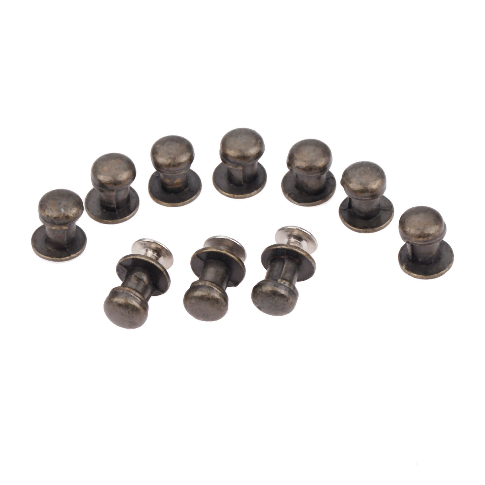 10Pcs 7*10mm Furniture Handles Jewelry Wooden Box Small Handles Drawer Cabinet Handles Pulls Knob Hardware Accessories: Antique Bronze