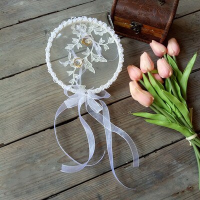 Handgemaakte Bruiloft props ring instellen ring doos creatieve bruiloft ambachten diameter17cm: 2
